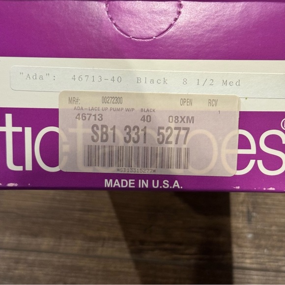 VTG Tic Tac Toes Black Pumps Ballroom Theater Dancing Leather Heels Women 8.5 - Picture 16 of 16